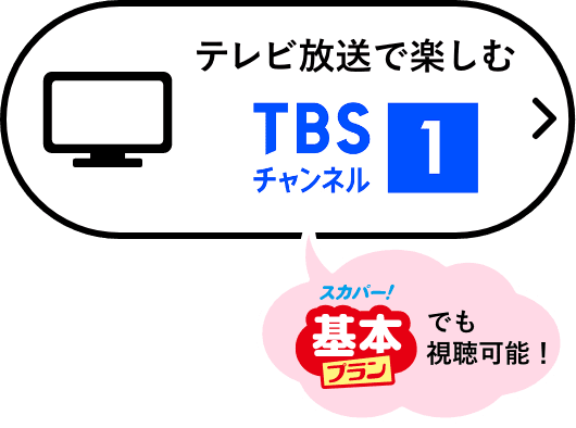 テレビ放送で楽しむ TBSチャンネル1