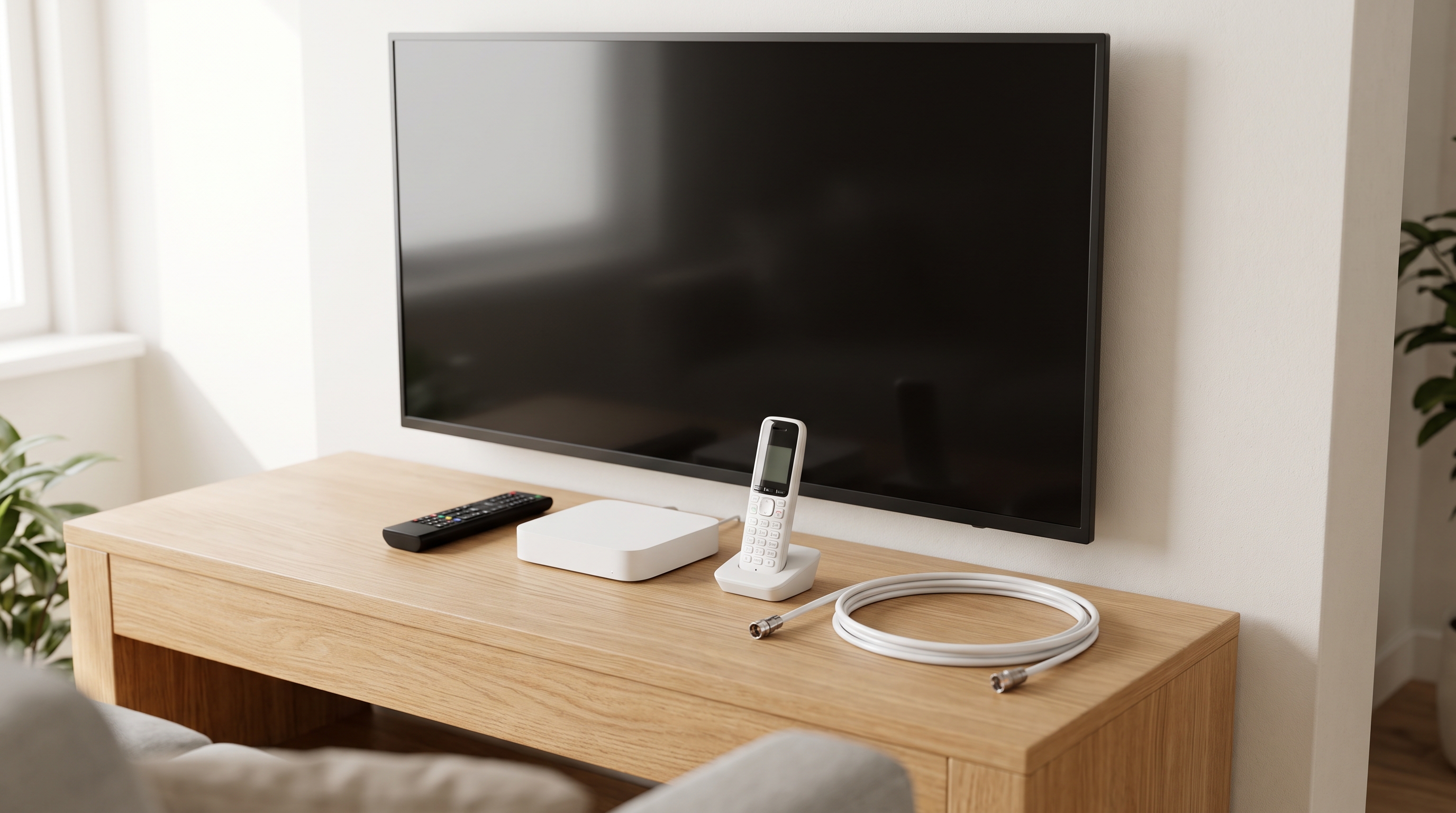 ケーブルでテレビ放送を届けるイメージ