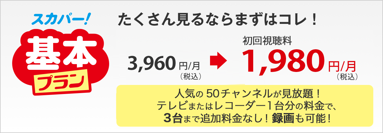 たくさん見るならまずはコレ！基本プラン
