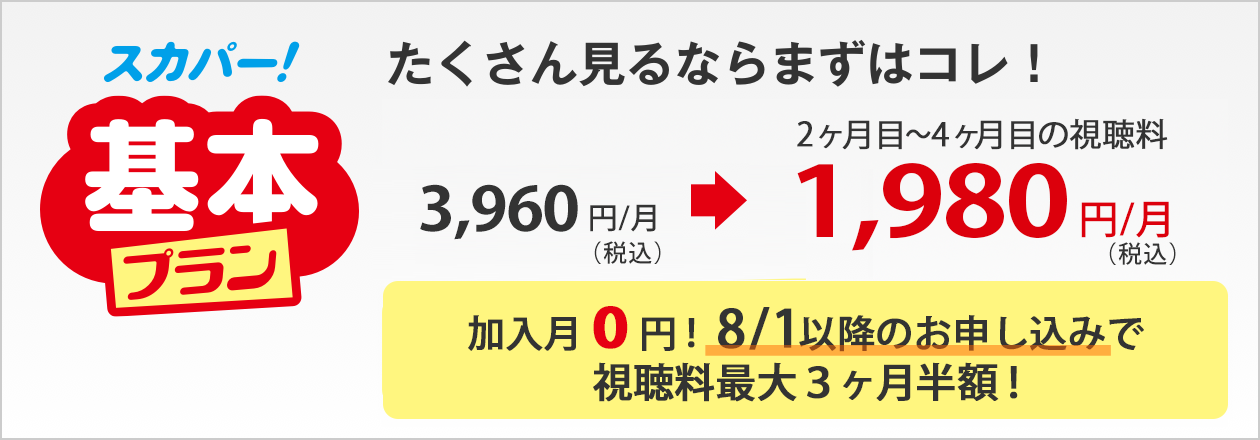 たくさん見るならまずはコレ！基本プラン