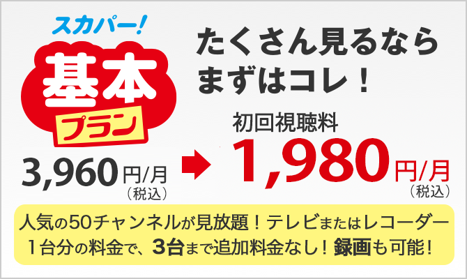 たくさん見るならまずはコレ！基本プラン
