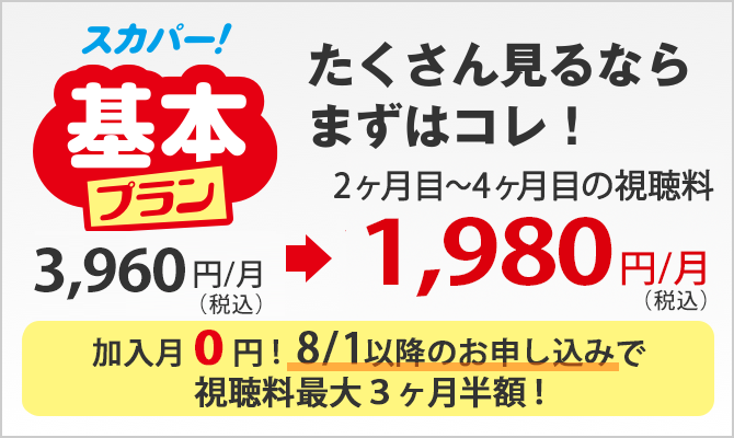 たくさん見るならまずはコレ！基本プラン