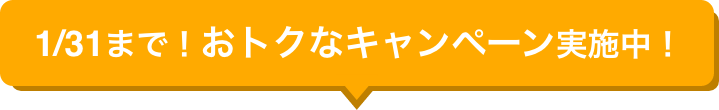 1/31まで！おトクなキャンペーン実施中！