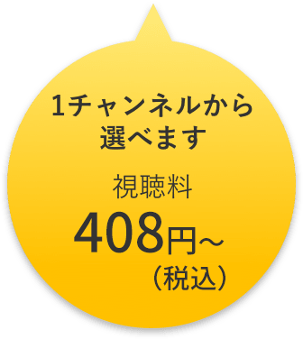 1チャンネルから選べます