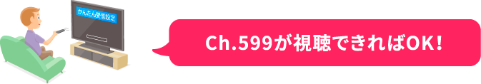Ch.599が視聴できればOK!